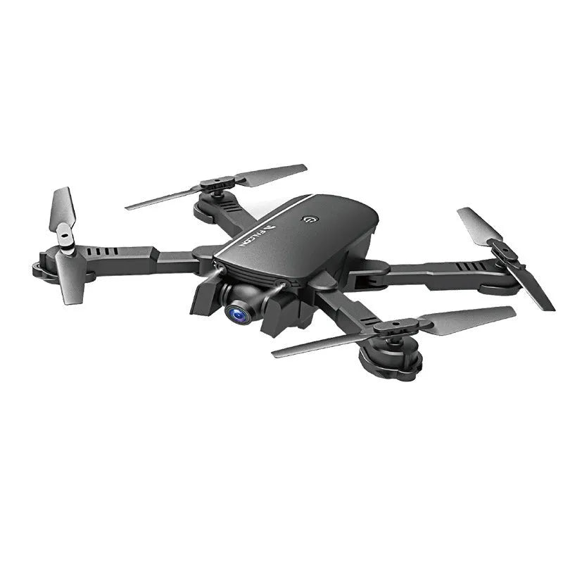 4K HD professional remote control quadcopter in black with one-key return and headless mode