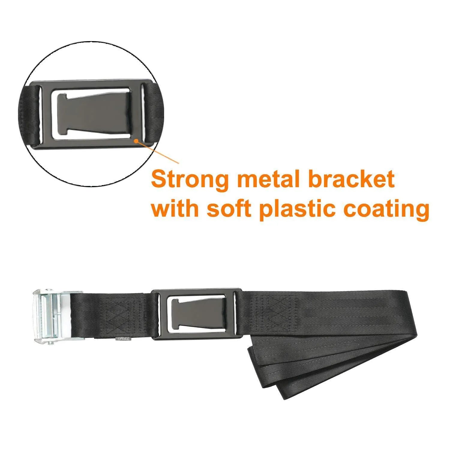 Pregnancy car seat belt adjuster showing raised buckle and strap on a car seat