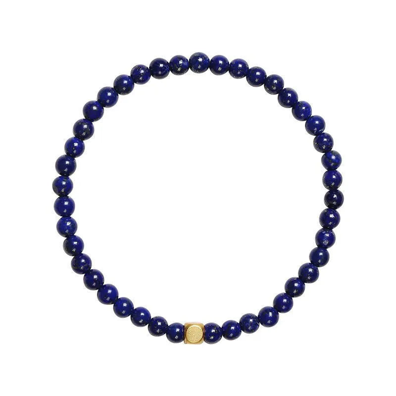 Women's green gold stone geometric charm bracelet made from natural crystal with electroplated finish.