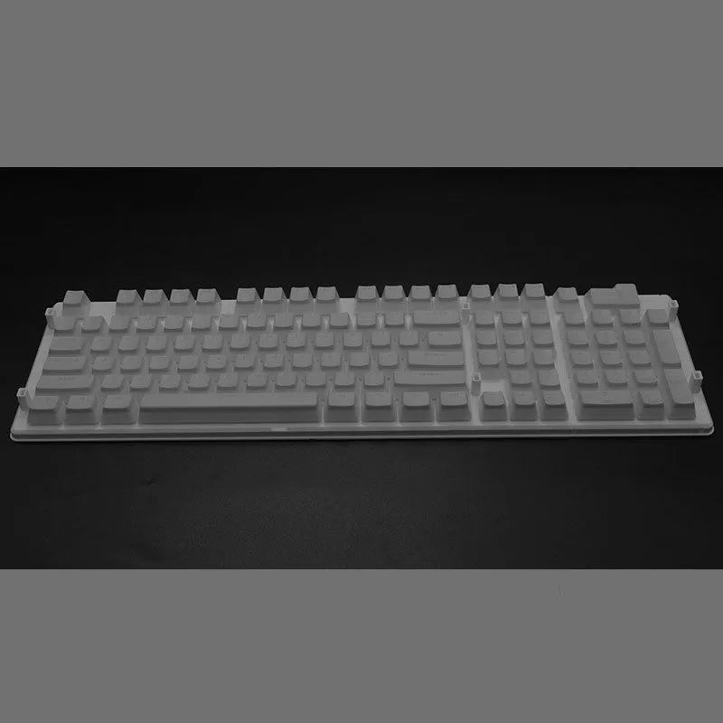 108 key pudding keycap set with translucent sides in sixteen colour options for mechanical keyboards