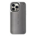 Silver mirror edge acrylic phone case for iPhone 15 Pro Max, mirror surface back, clear protective cover