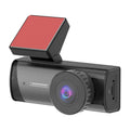 Black WIFI connected dashcam with touch screen and wide-angle lens for car recording