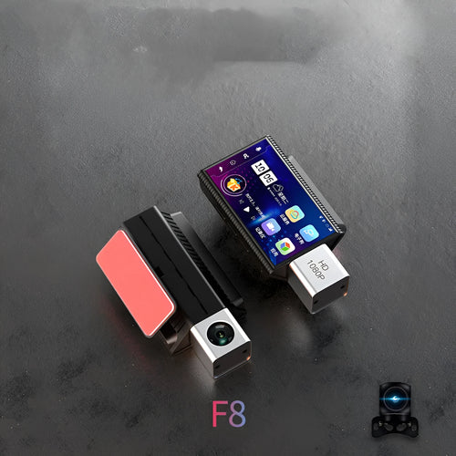 Black 4G tachograph front and rear car recorder system with dual cameras