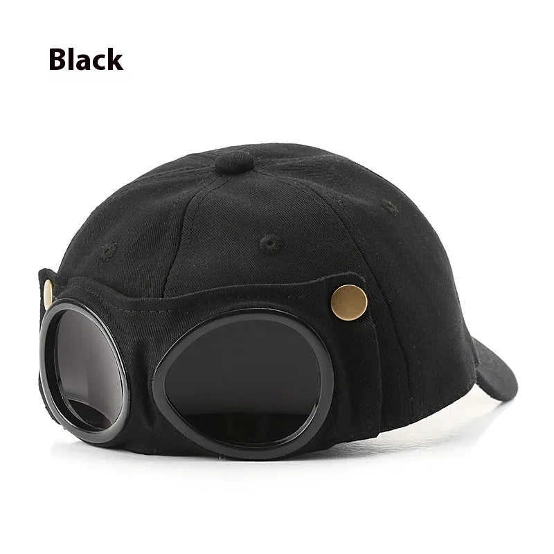 Cotton peaked cap with personalised letter design in black, creamy white, yellow, Army Green for outdoor sunshade