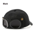 Cotton peaked cap with personalised letter design in black, creamy white, yellow, Army Green for outdoor sunshade