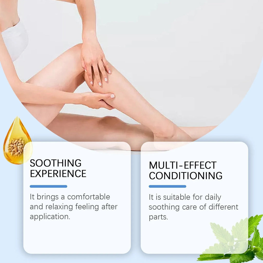 100g daily massage leg cream with cumin seed oil and mint leaves for external use on legs and neck