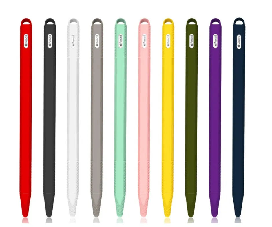 Apple Pencil silicone protective cover set in peppermint green with non-slip grip and stylus storage