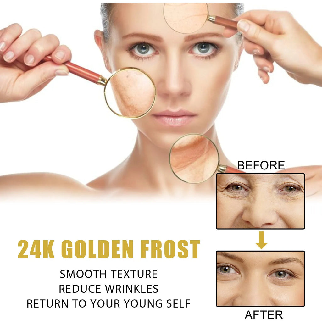 24K Gold face cream 50g boxed with Retinol and Oligopeptide-1 anti-wrinkle formulation