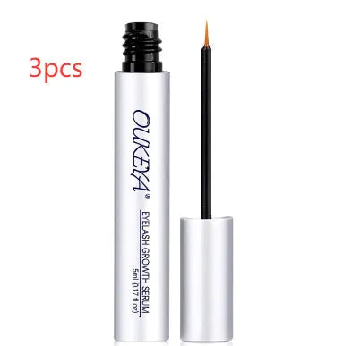 Silver bottle of 5ml eyelash growth essence nutrient solution for lash care.