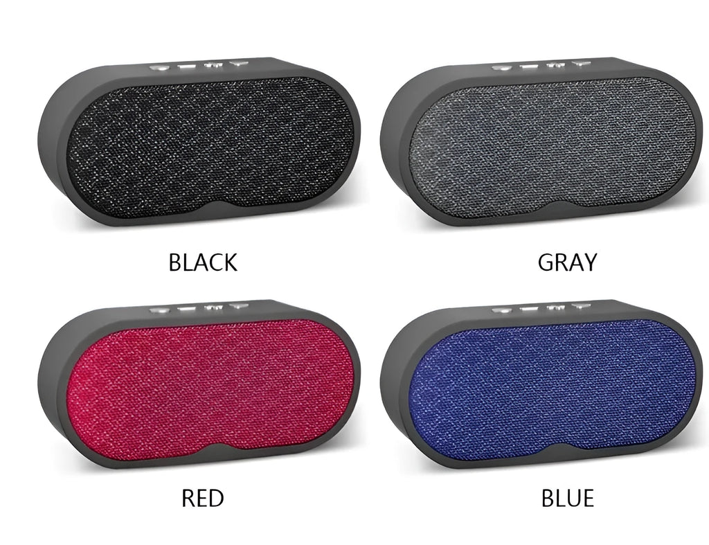 Grey Bluetooth wireless subwoofer speaker with HD microphone, TF card slot and USB port