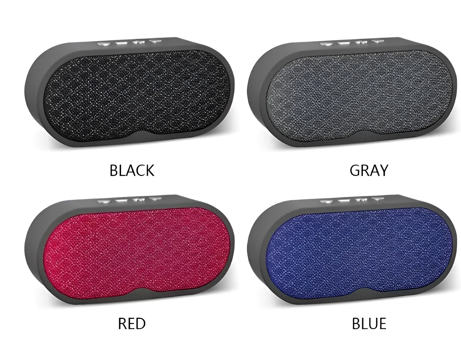 Grey Bluetooth wireless subwoofer speaker with HD microphone, TF card slot and USB port