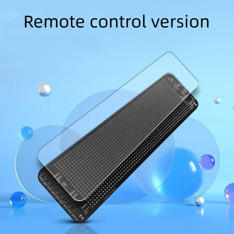 LED display screen with remote control and voice operation featuring full-colour display and adhesive mounting
