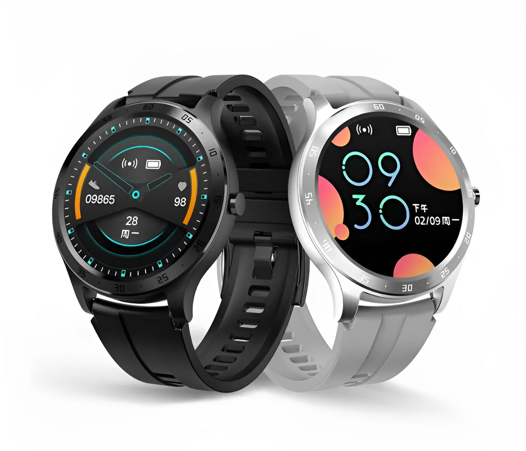 S20 smart sleep bracelet with 1.28-inch touchscreen display on wrist in black, grey, or pink colours