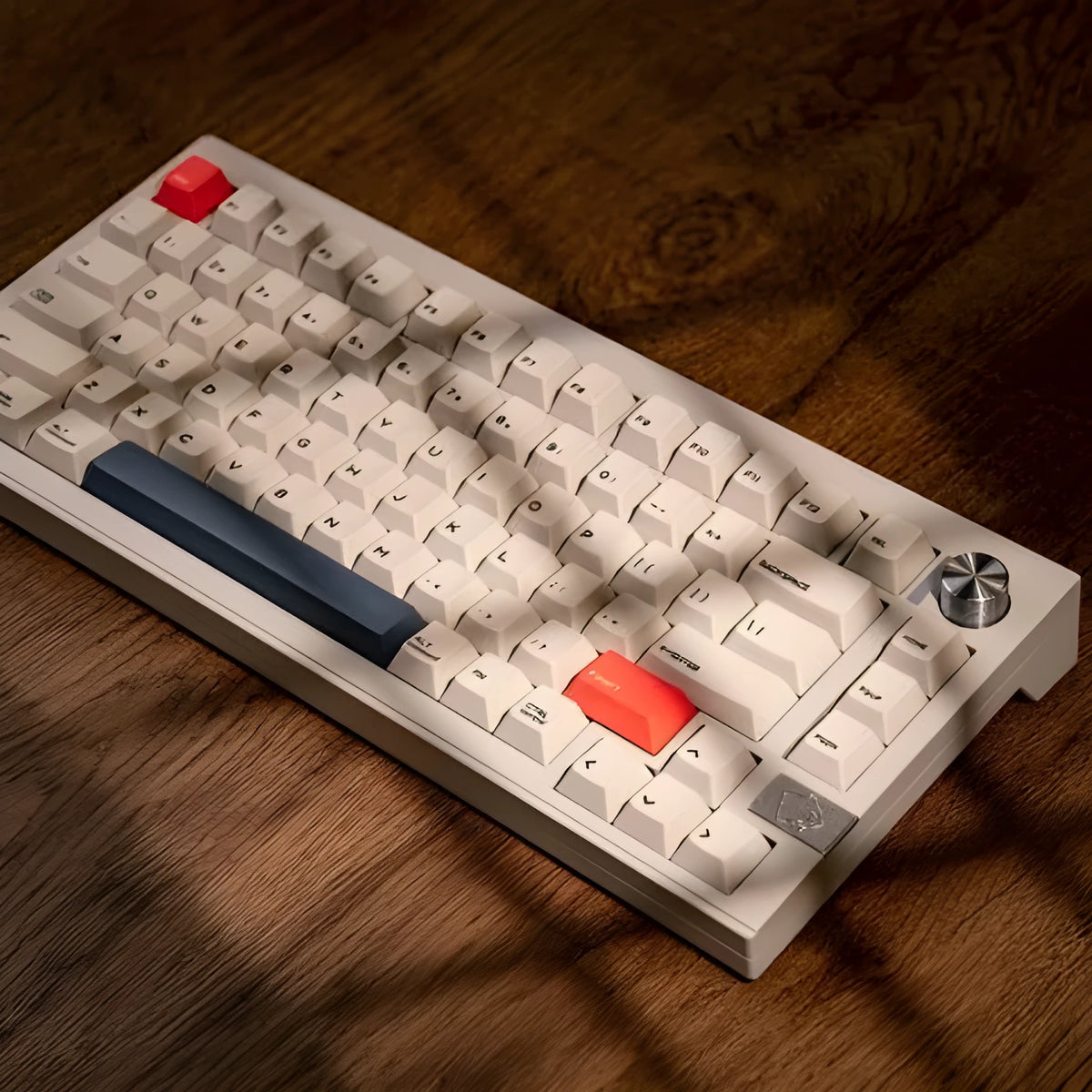 Chidu V75 CNC aluminum mechanical keyboard with frosted gray shaft and RGB lighting
