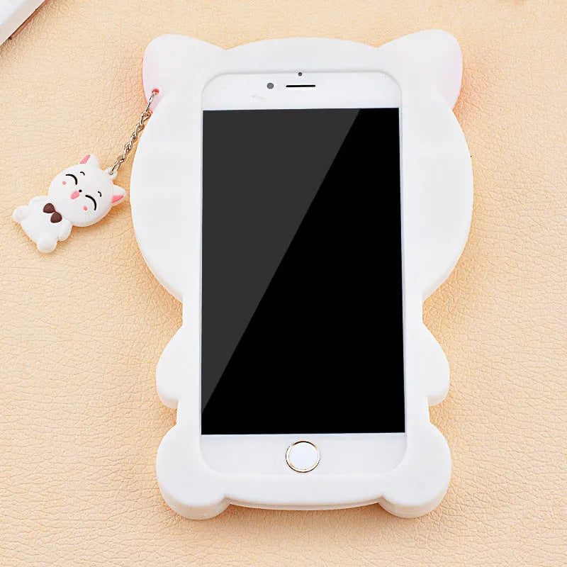 Soft silicone phone case with edge-proof design for iPhone and Samsung models.