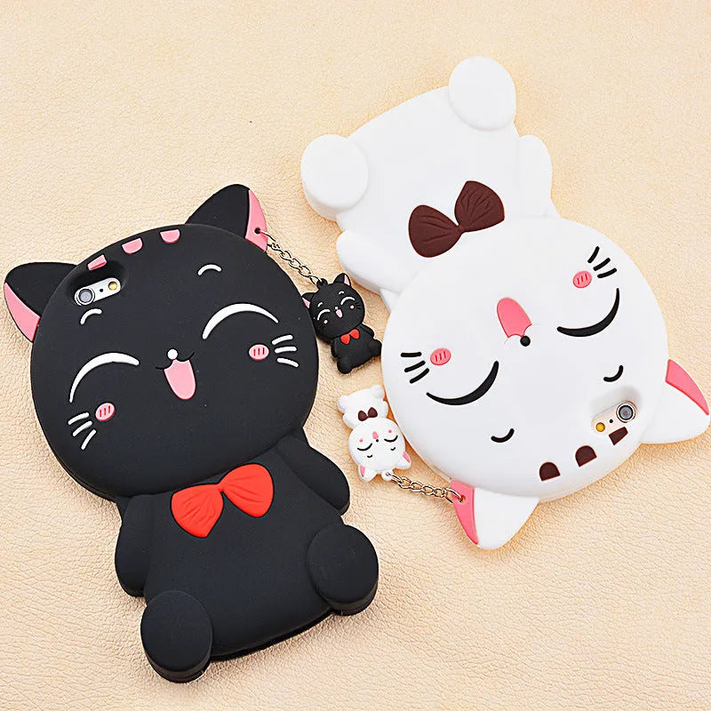 Soft silicone phone case with edge-proof design for iPhone and Samsung models.