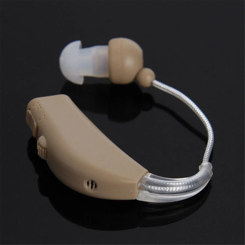 U-Kiss rechargeable behind-the-ear digital hearing aid amplifier in mini size.