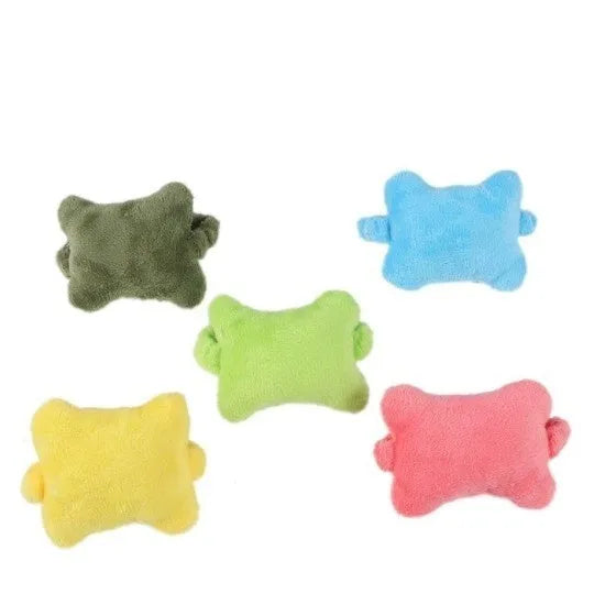 Plush polyester wrist protector mouse pad in blue, green, or pink colours