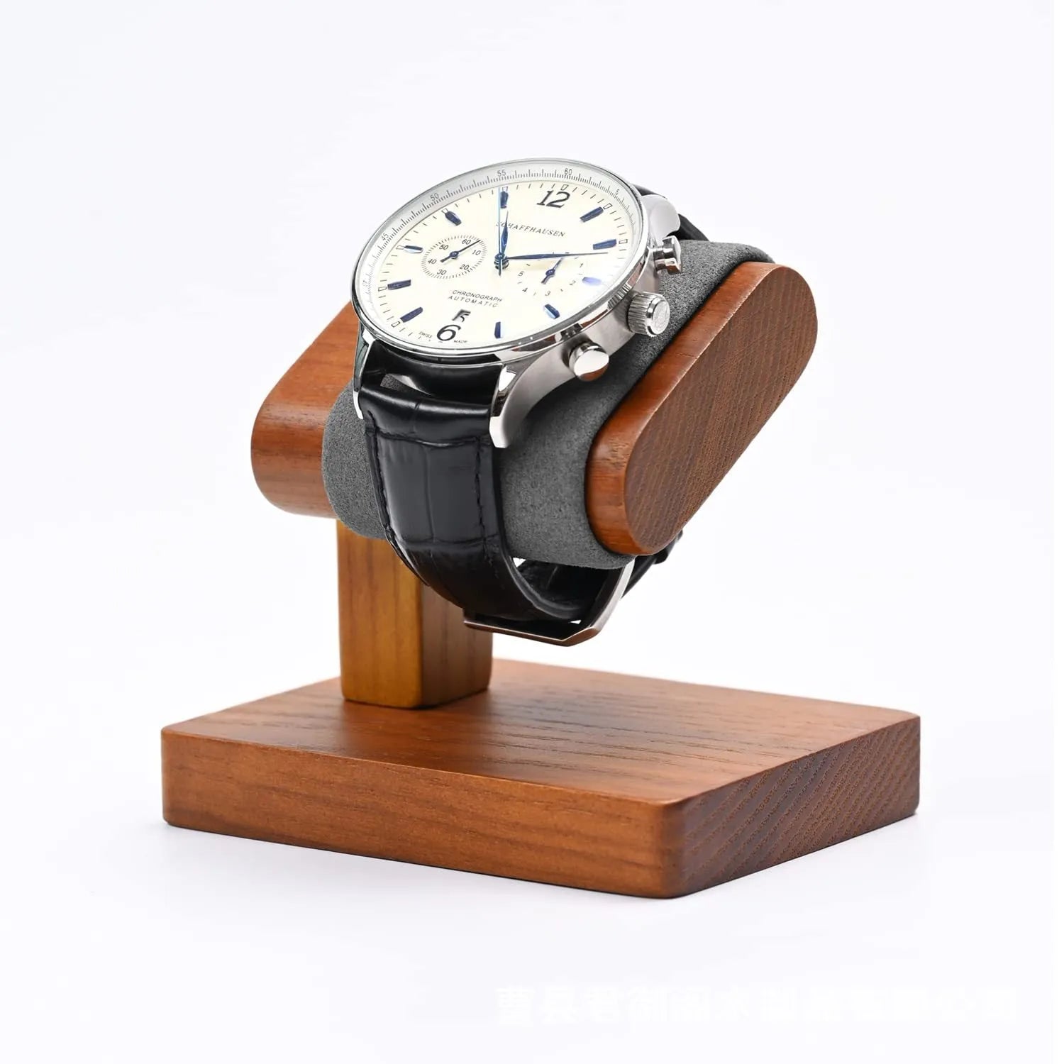 Wooden single table display stand with wood grain finish for desktop decoration