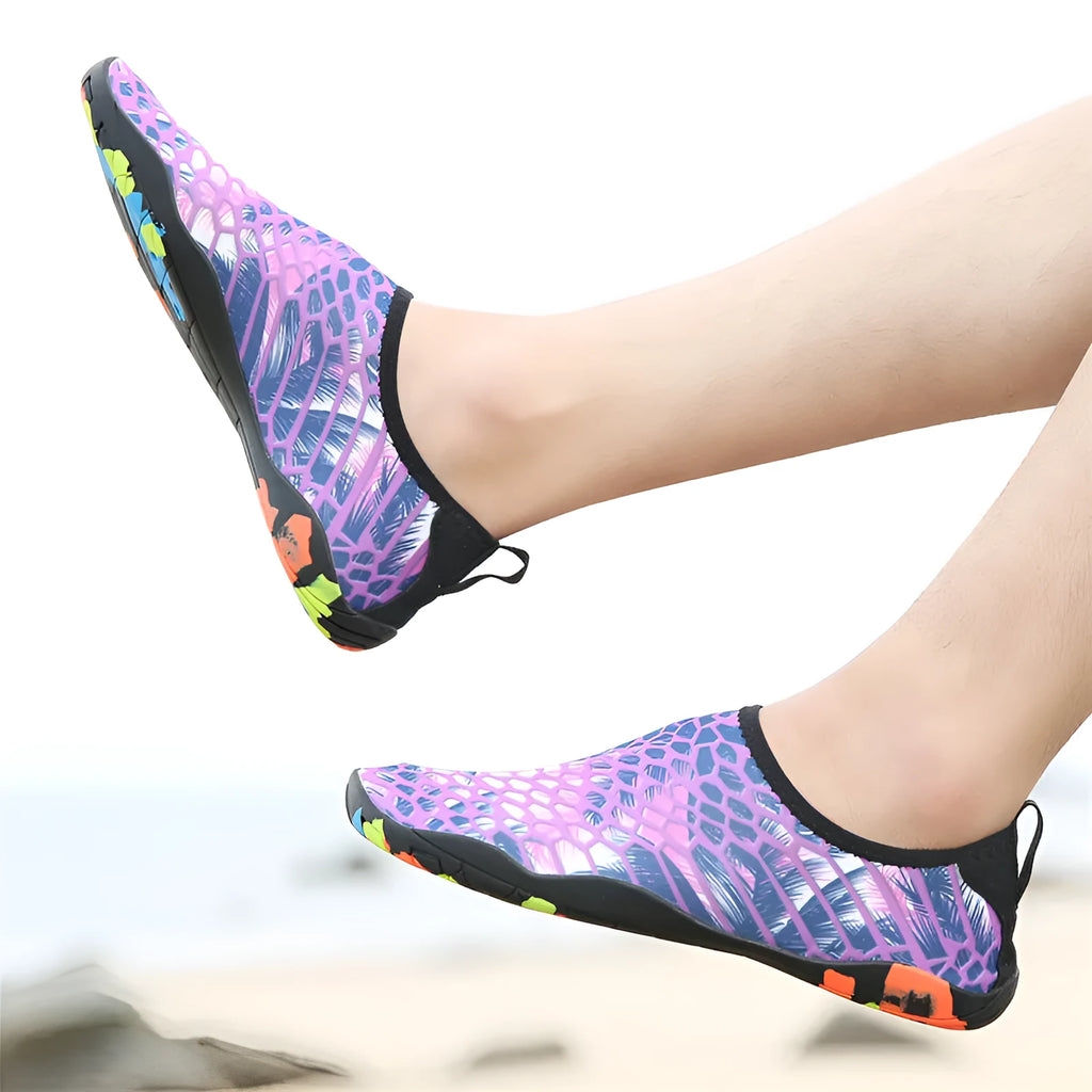 Men's and women's beach wading shoes in multiple colours with Lycra fabric upper and EVA midsole