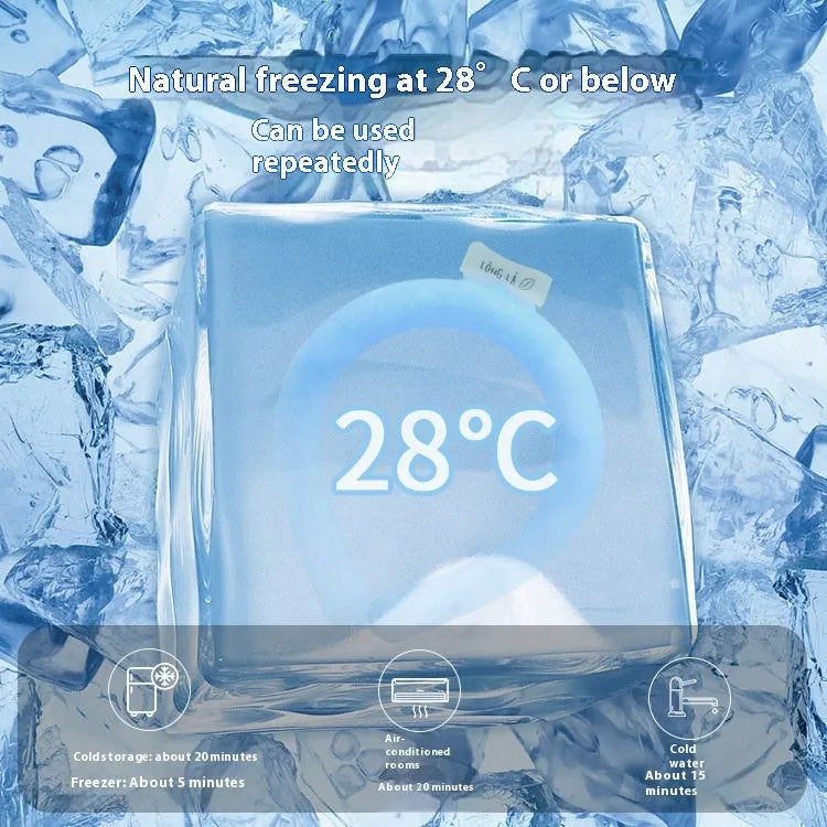 PVC cooling neck ice ring in halter design for outdoor sports heatstroke prevention