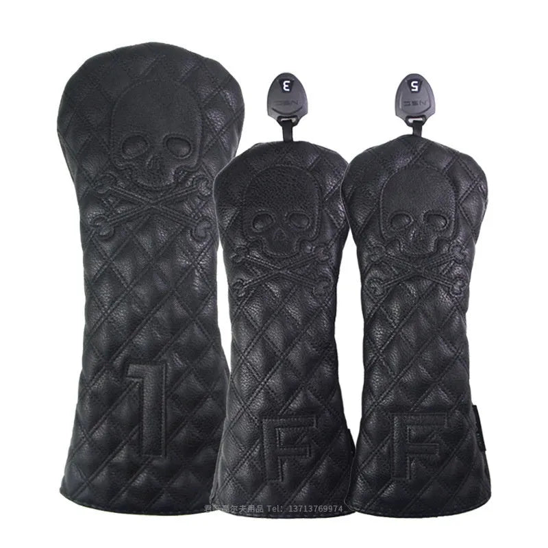 Black and white golf waterproof wooden pole protective cover made from PU material