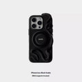 Leather iPhone protective case in Snake Year Limited Edition design showing full coverage protection