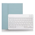 External Bluetooth keyboard with split leather case for iPad Pro tablets in green black colour