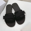 Women's velcro flat sandals with microfiber upper and rubber sole, sizes 35-42, black apricot all black.