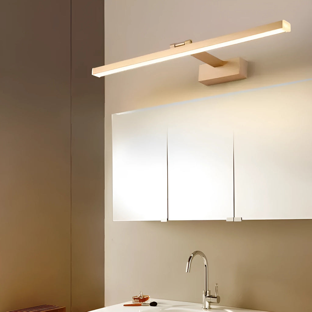 Front LED mirror cabinet lamp with aluminum alloy body in gold finish with white light 6000K, 40cm size