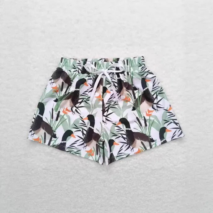 Children's straight-leg sports casual shorts in polyester, shown in one of six available colours.