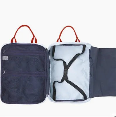 Large capacity nylon cube-style waterproof boarding bag in army green for travel and home storage
