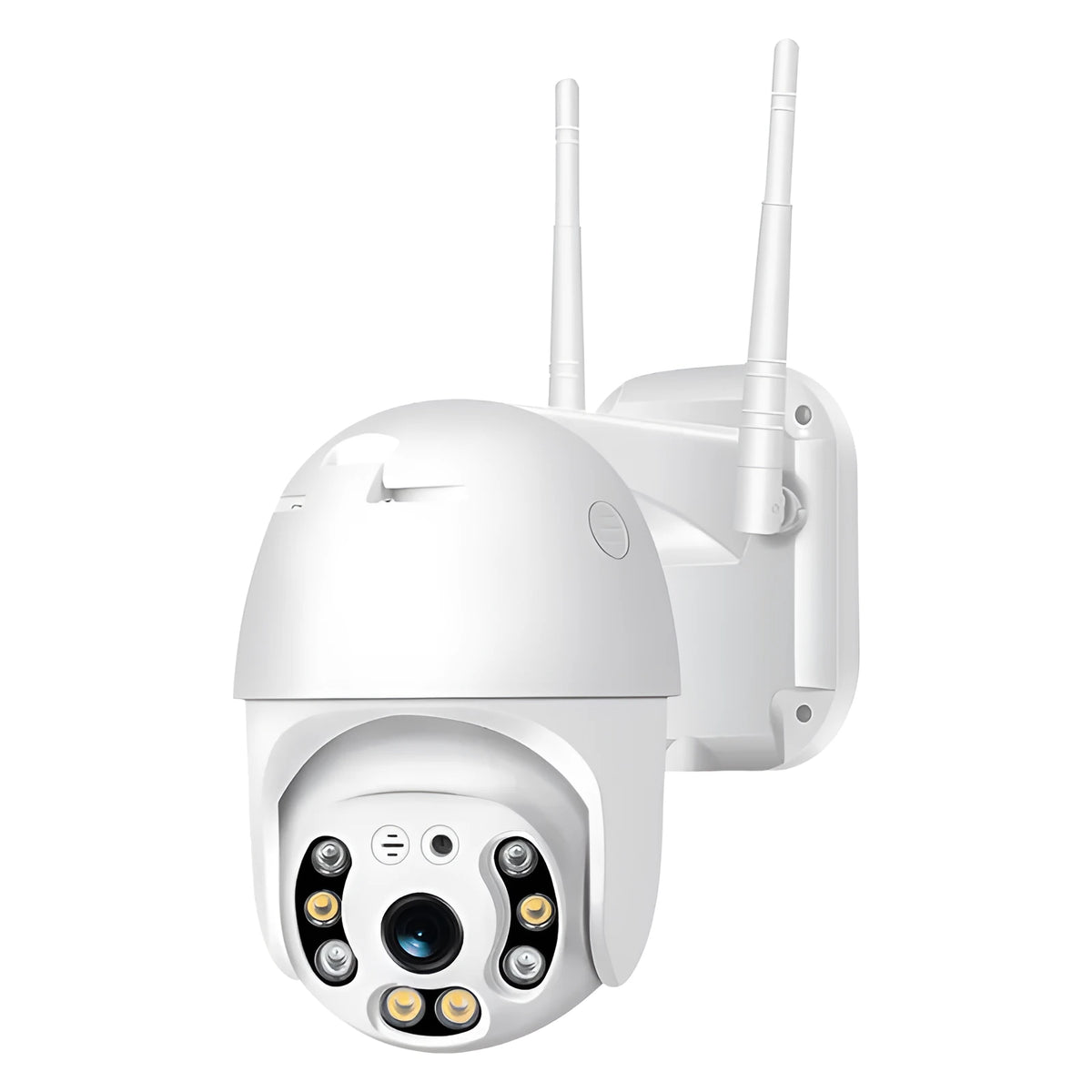 White plastic hemispherical 4G indoor security camera with 1080P resolution and 3.6mm lens