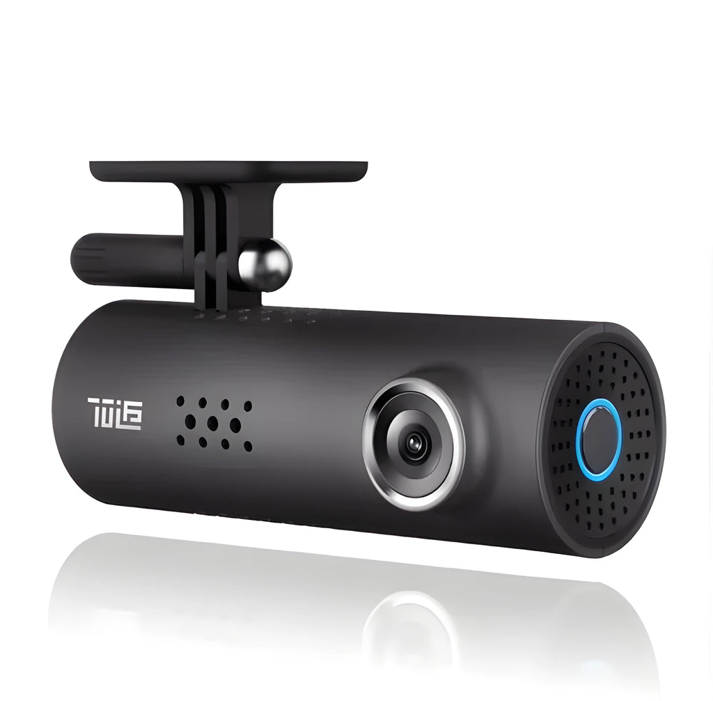 Car dashcam with smart WiFi DVR, 1080P Full HD, voice control, and 130-degree wide-angle lens