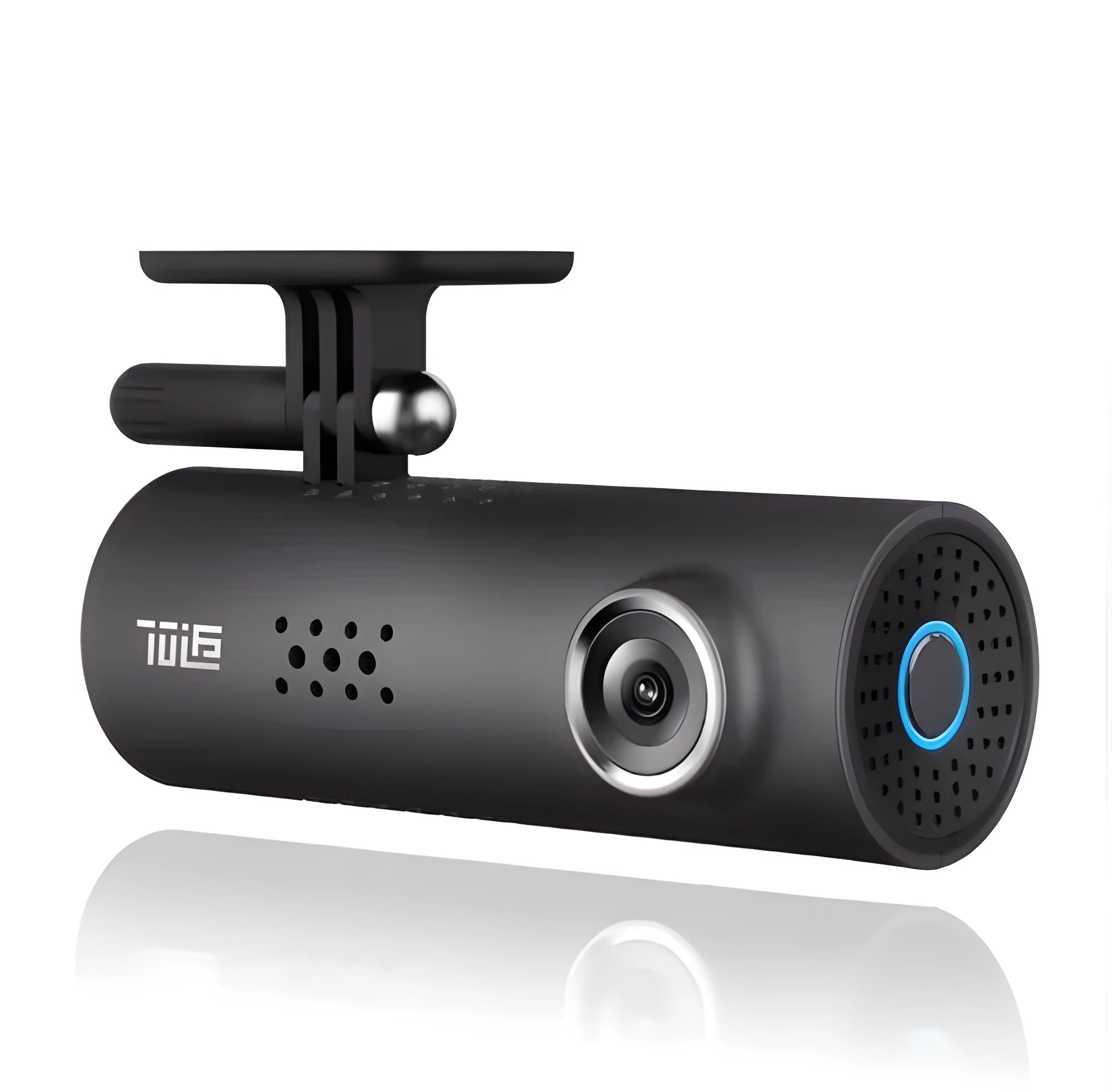 Car dashcam with smart WiFi DVR, 1080P Full HD, voice control, and 130-degree wide-angle lens