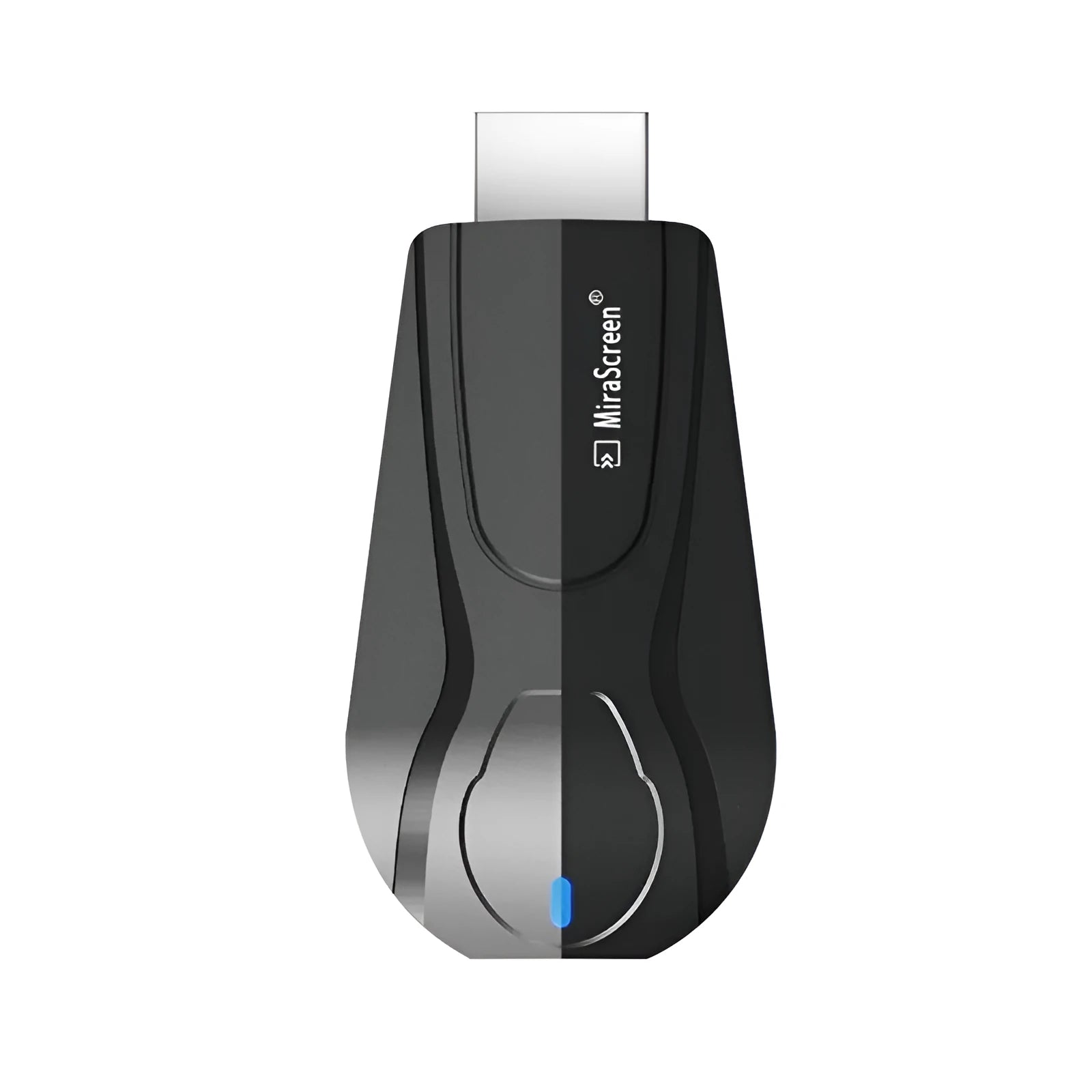 Black wireless screen player device for connecting smartphones to TVs via HDMI