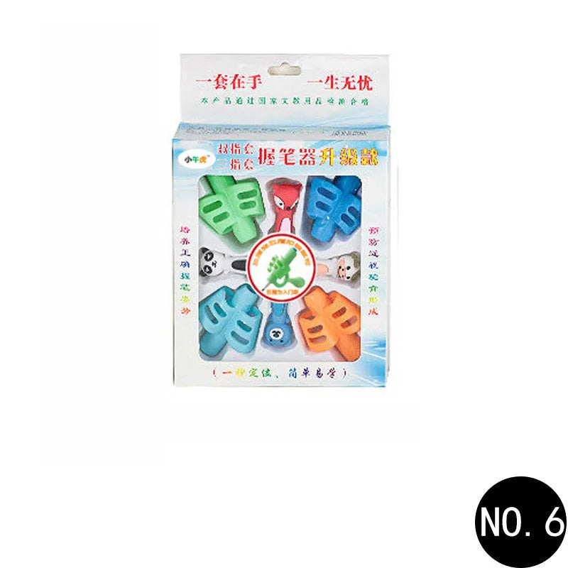 Cartoon children pen holder with soft rubber grip for correcting writing posture