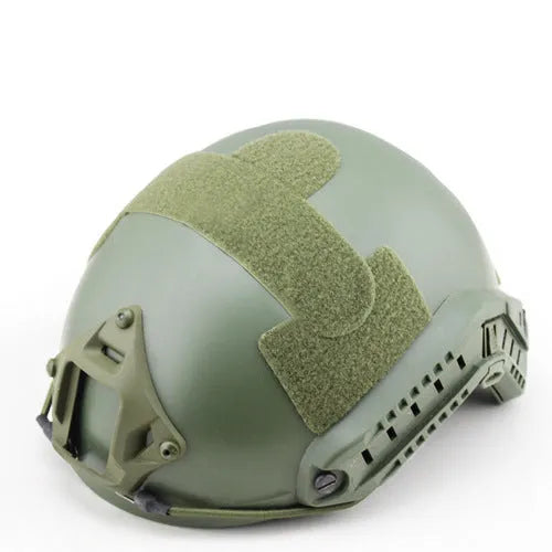Field sports helmet in ABS plastic with one size design, available in black colour