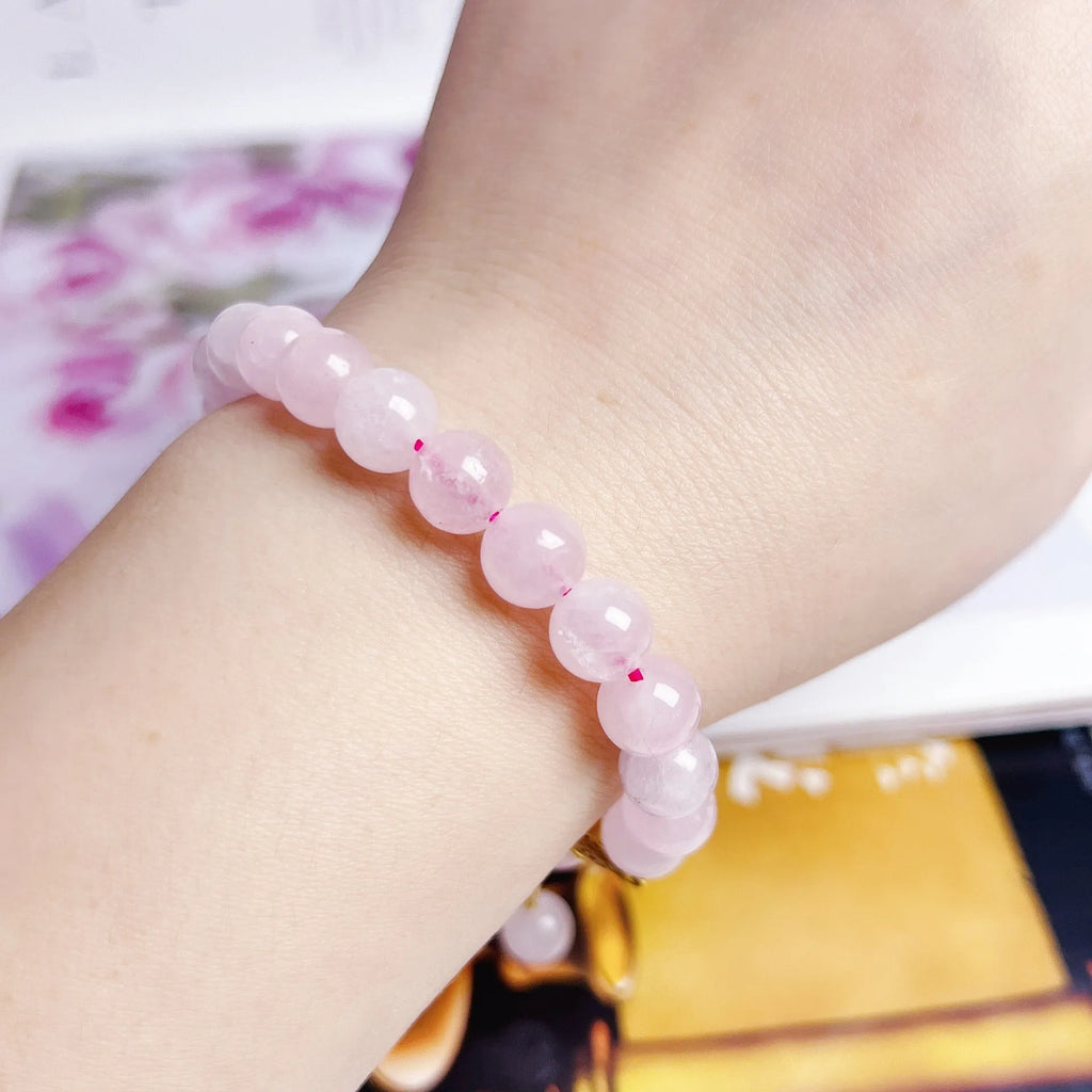 NAFU handmade crystal peach blossom bracelet in pink for women
