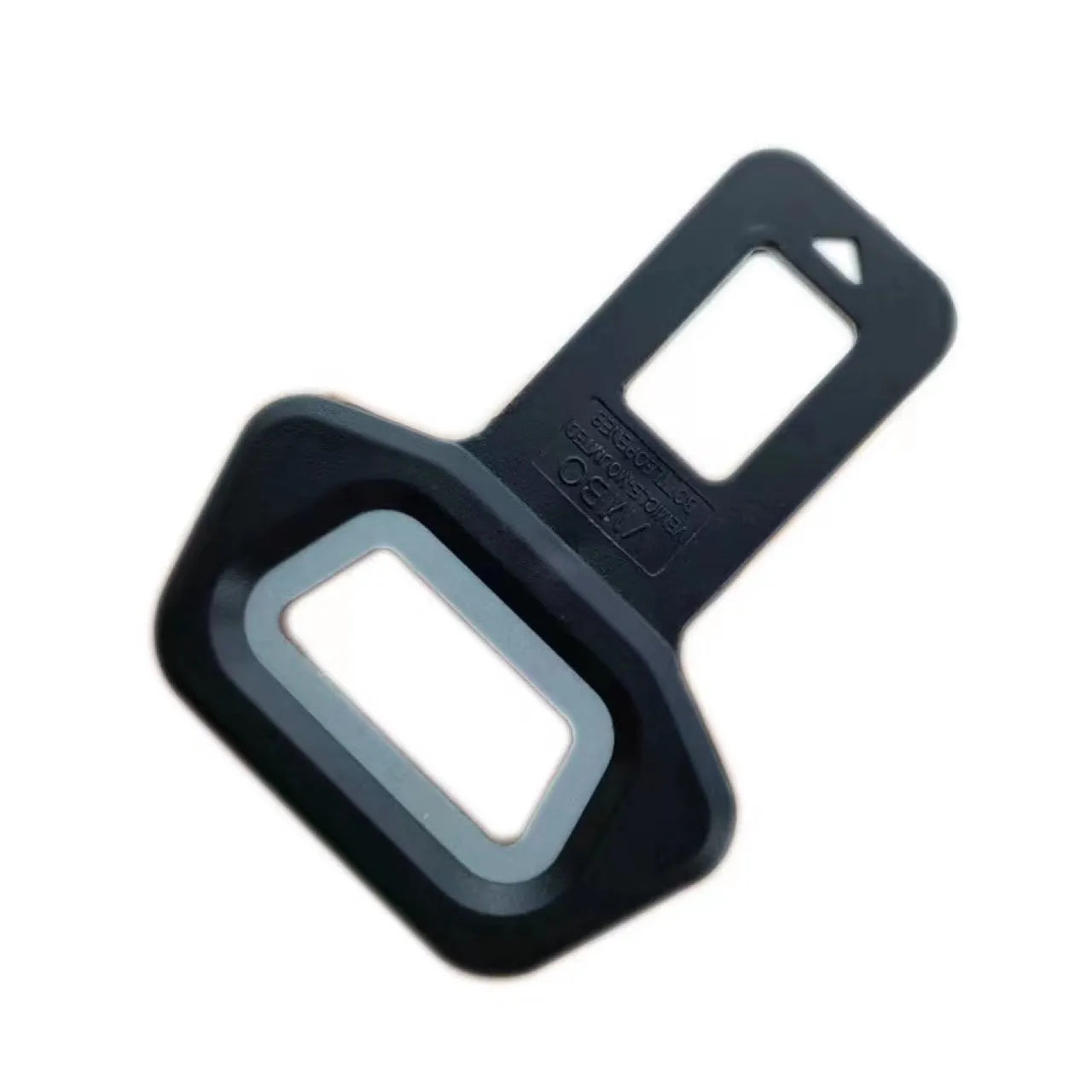 Lock Tongue aluminium keychain bottle opener with 2.1cm wide head and frosted carbon fibre finish on a key ring.