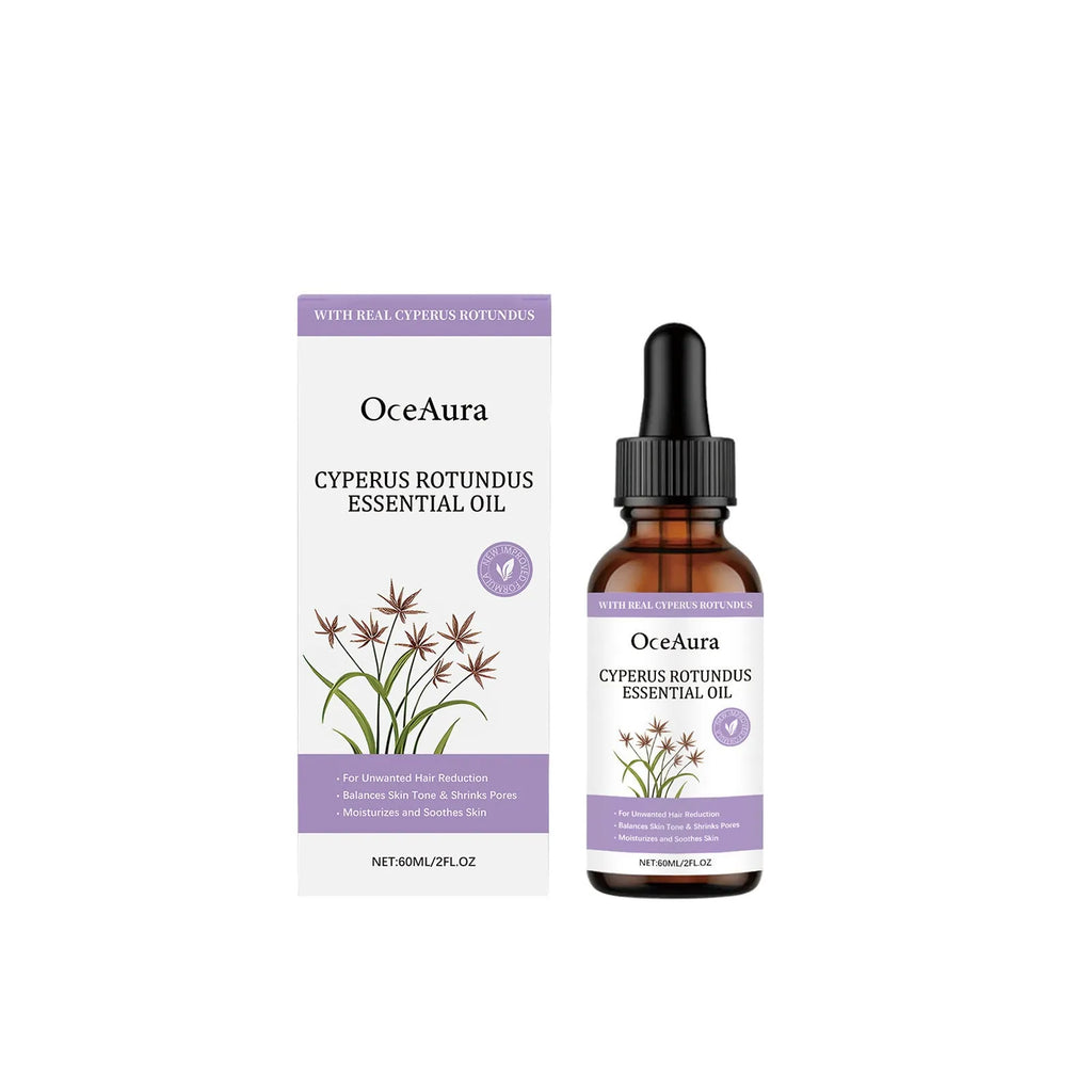 60ml bottle of fragrant hair removal treatment oil with botanical extracts