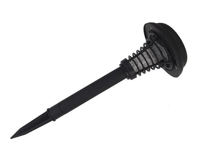 Black solar insect killing lamp with UV light for garden mosquito control