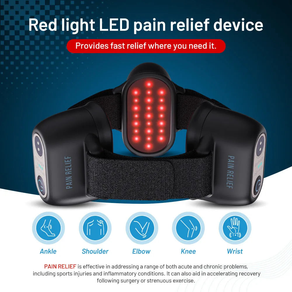 Black adjustable strap physiotherapy instrument for shoulder and back pain relief.