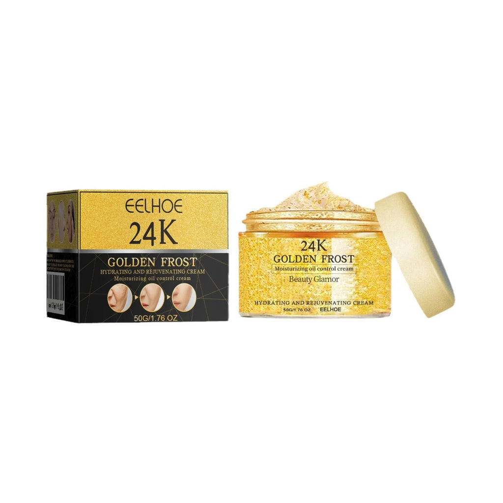 24K Gold face cream 50g boxed with Retinol and Oligopeptide-1 anti-wrinkle formulation