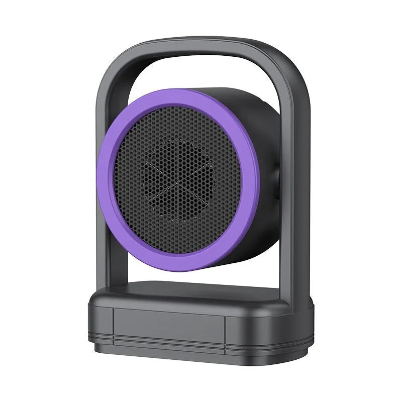 Household desk heater in beige with shaking head and 2 fan speed settings