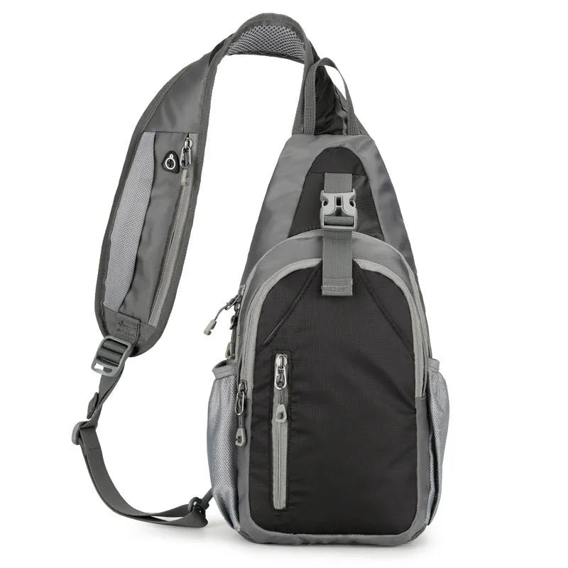 Nylon chest crossbody bag for sports outdoor casual use available in seven colours