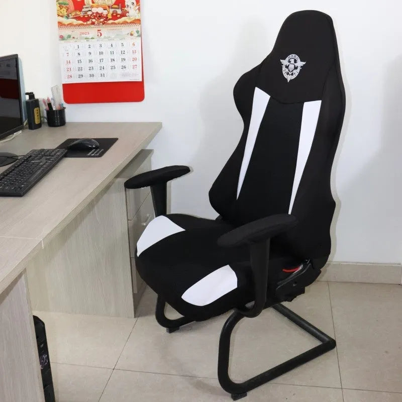 Polyester chair cover set for home computer chair measures 80x88cm oval shape includes backrest seat and armrest covers