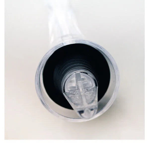 16cm long acrylic wine aerator with a stainless steel filter for instant pouring.