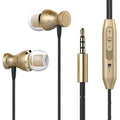In-ear subwoofer headphones in four colours with 3.5mm straight plug and 1.2m cable