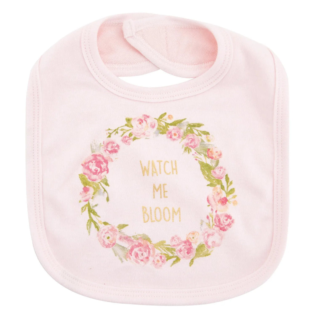 Baby bib with three drool towels in cotton for babies 0-1 years